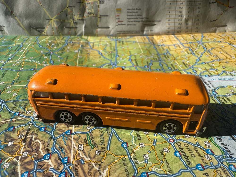 VINTAGE ‘70s ‘80s Zylmex P322 Crown School Bus Diecast Toy